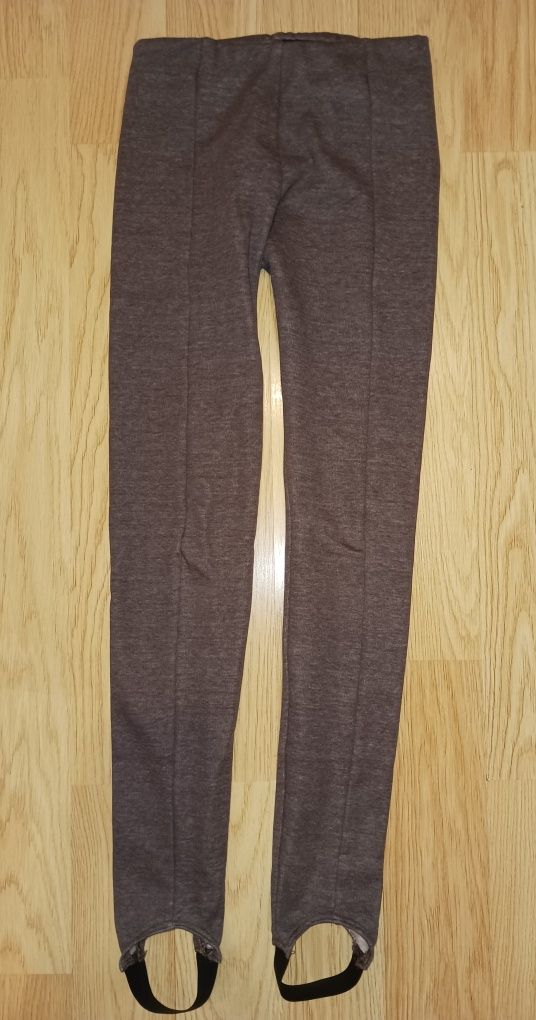 Reserved Legginsy Dziewczęce z Zapiętkiem! Ocieplane! Brązowe! R.152!