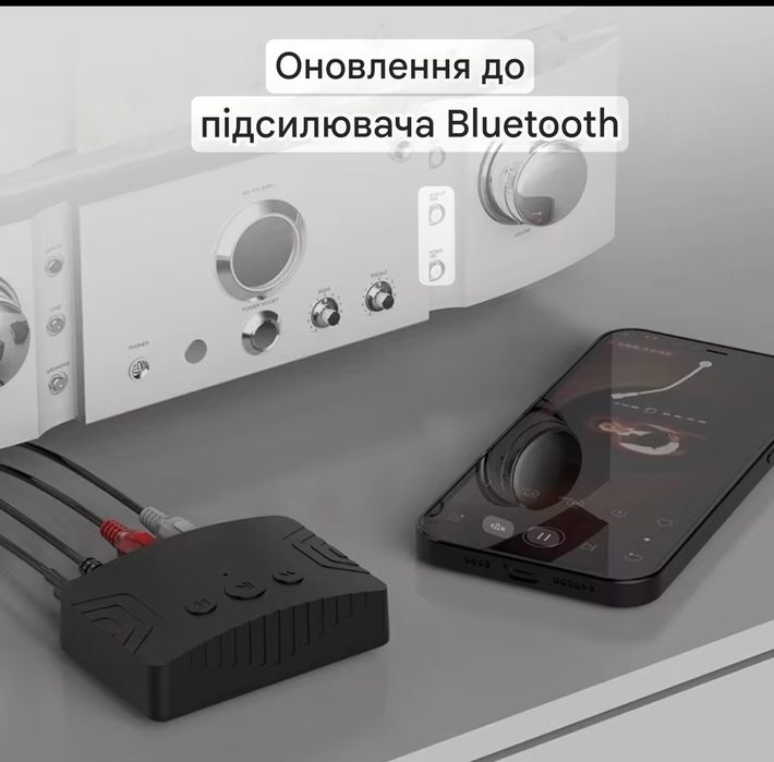 Bluetooth 5.3 аудіоприймач AUX RCA USB — адаптер для авто, колонок,