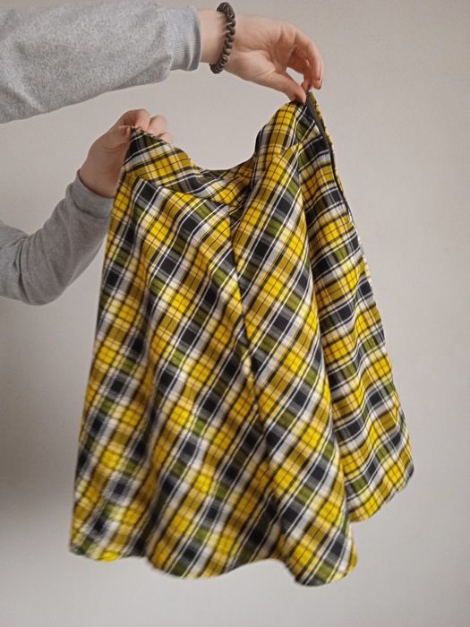 Юбка в кліточку жовта