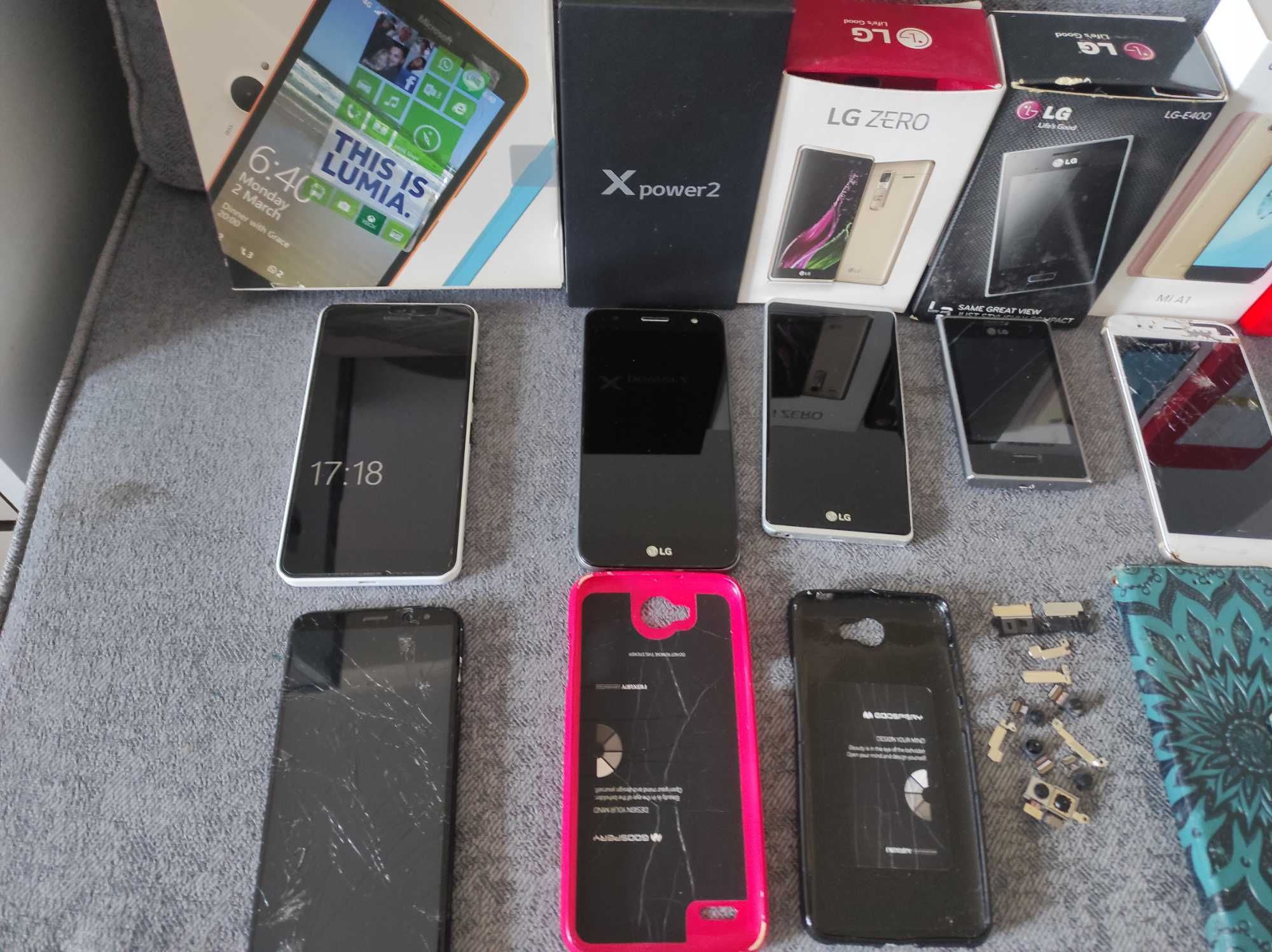 Mix smartfonów 9 sztuk sprawne niesprawne