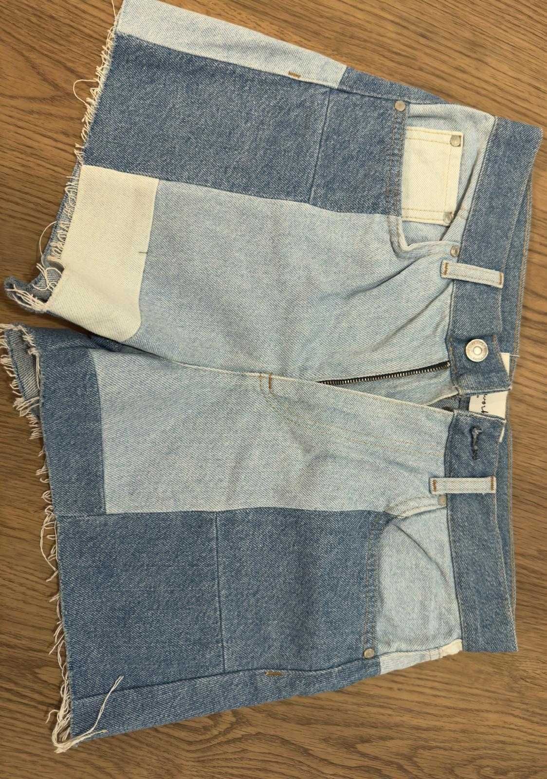 calções patchwork da stradivarius 38