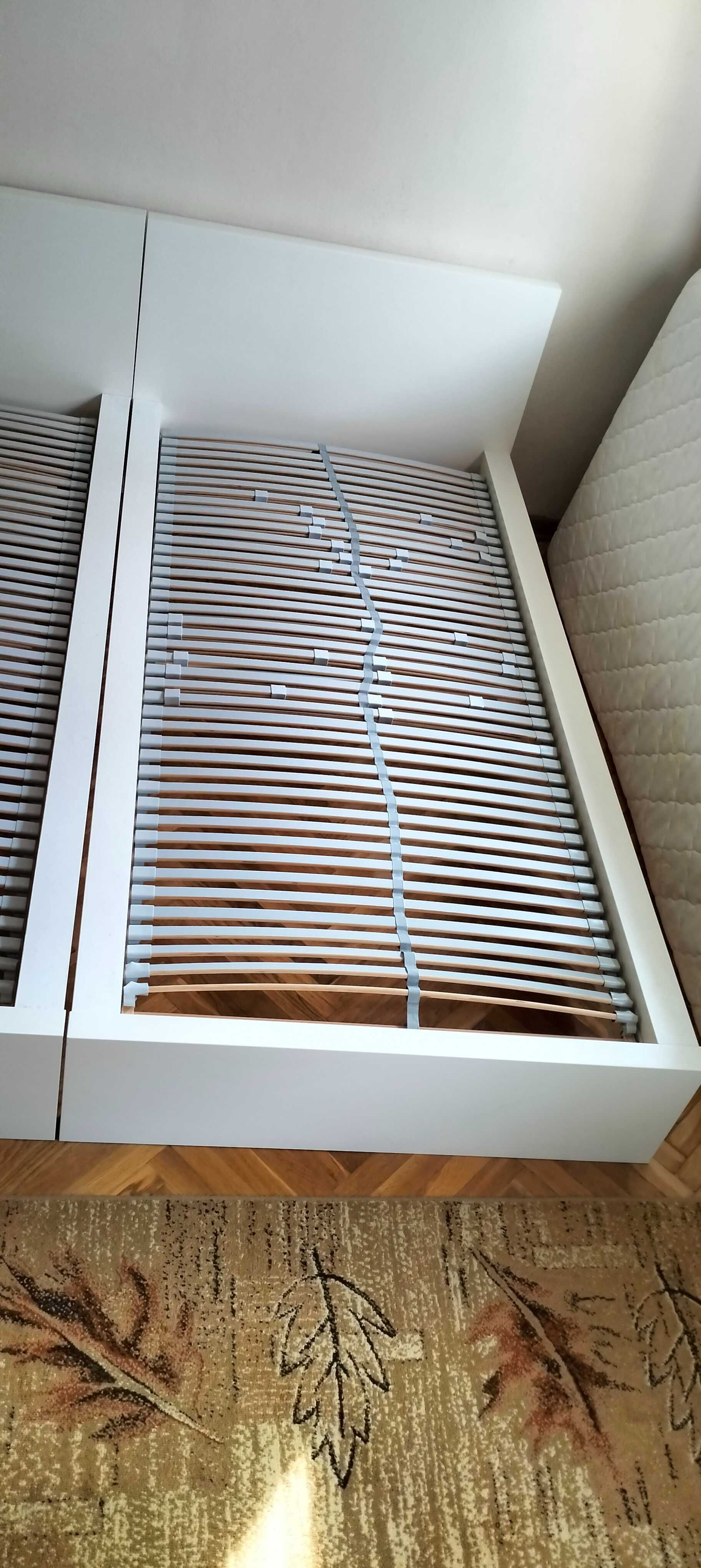 Łóżko 90x200 Ikea Malm ze stelażem 2x
