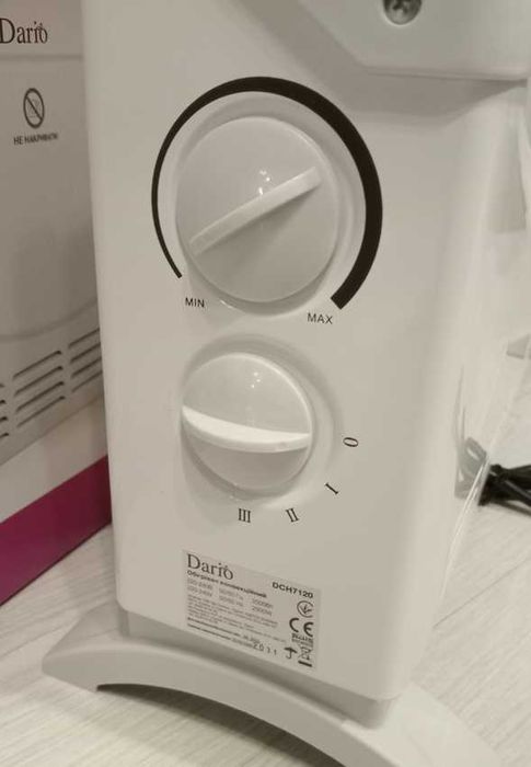 Dario обігрівач електричний ковектор 750/1250/2000 вт. до 20 кв. м.