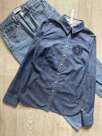 Tommy hilfiger женская джинсовая рубашка, блуза, блузка