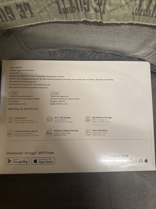 Arzopa D10 Smart Photo Frame, monitor portatil