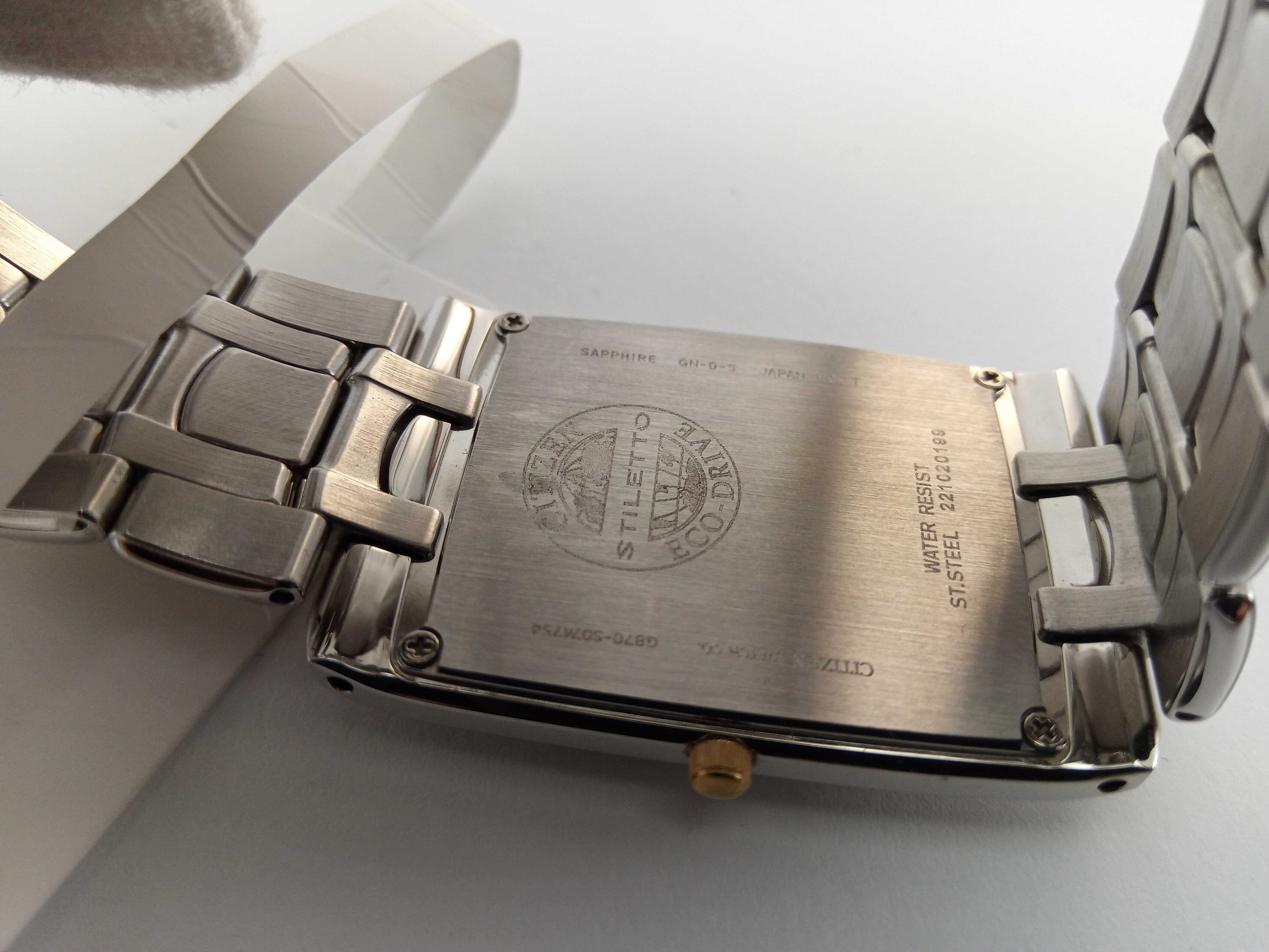 Тончайшие мужские часы Citizen Stiletto Eco-Drive AR3034-59A сапфир