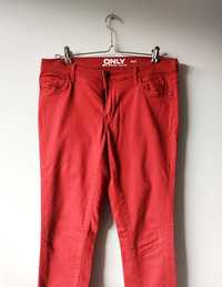 Czerwone jeansy slim rurki