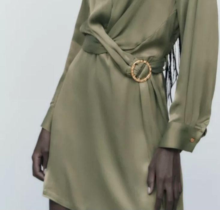 Платье-рубашка Zara ,Sinsay ярусное трапеции L