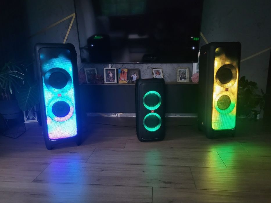 Wynajem nagłośnienia, głośników JBL PartyBox 1000 (2szt.) + mikrofony