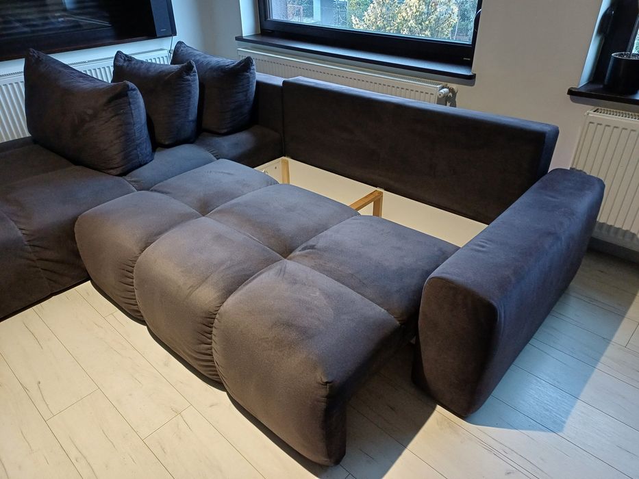 Wygodny narożnik z funkcją spania w rewelacyjnej cenie