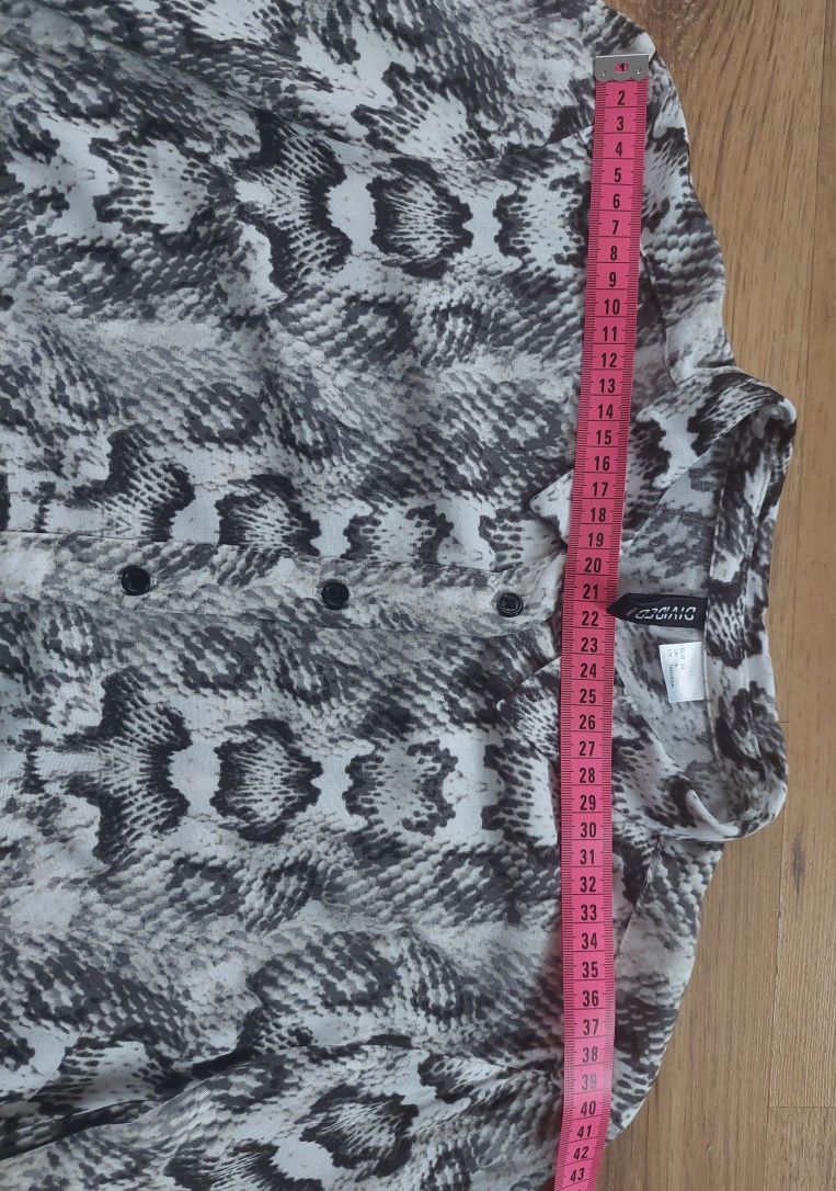wiskozowa koszula z wężowym motywem H&M