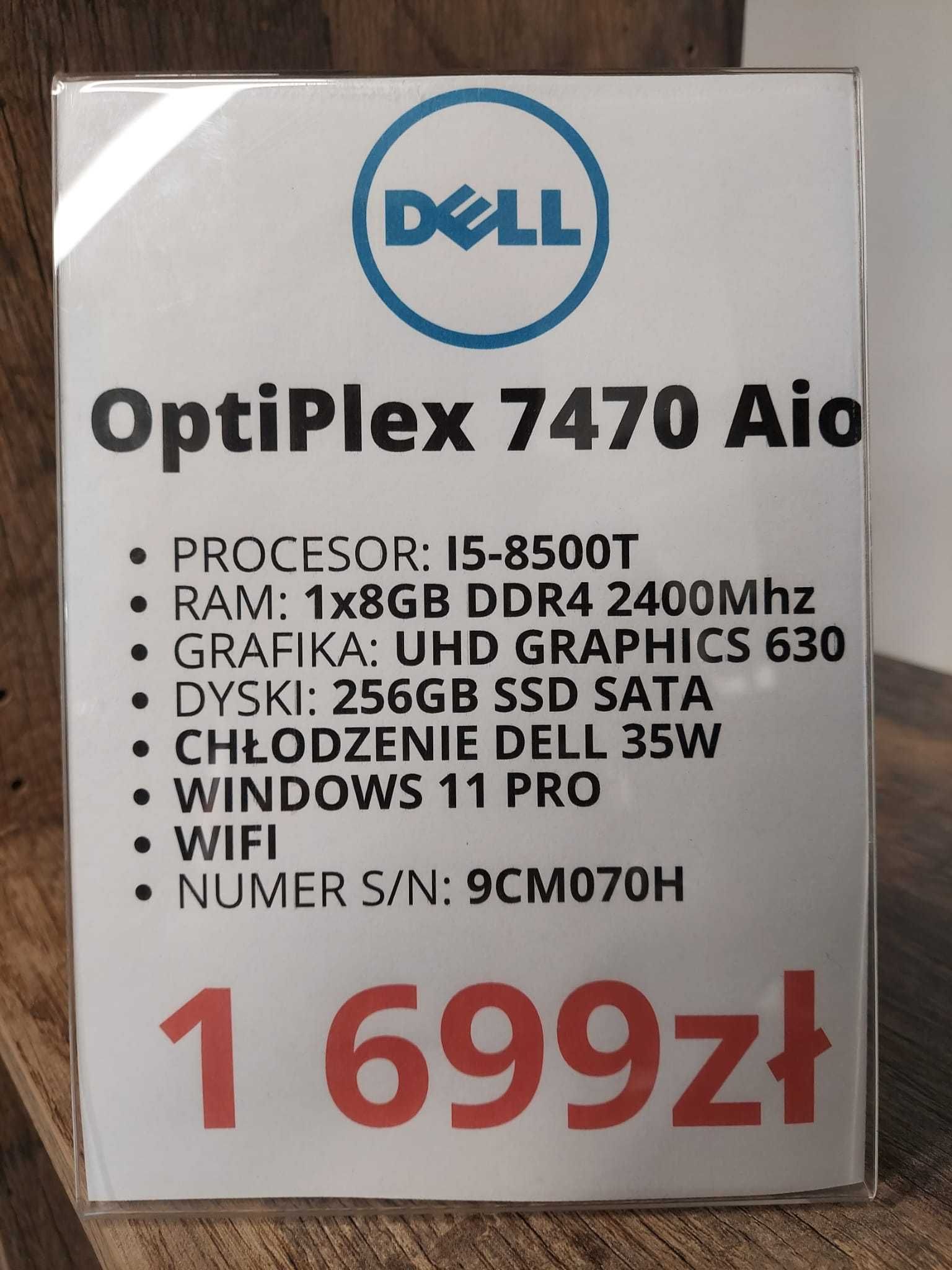 Komputer ALL-IN-ONE Dell OptiPlex 7470 Aio i5-8500T/8GB/256 gwarancja