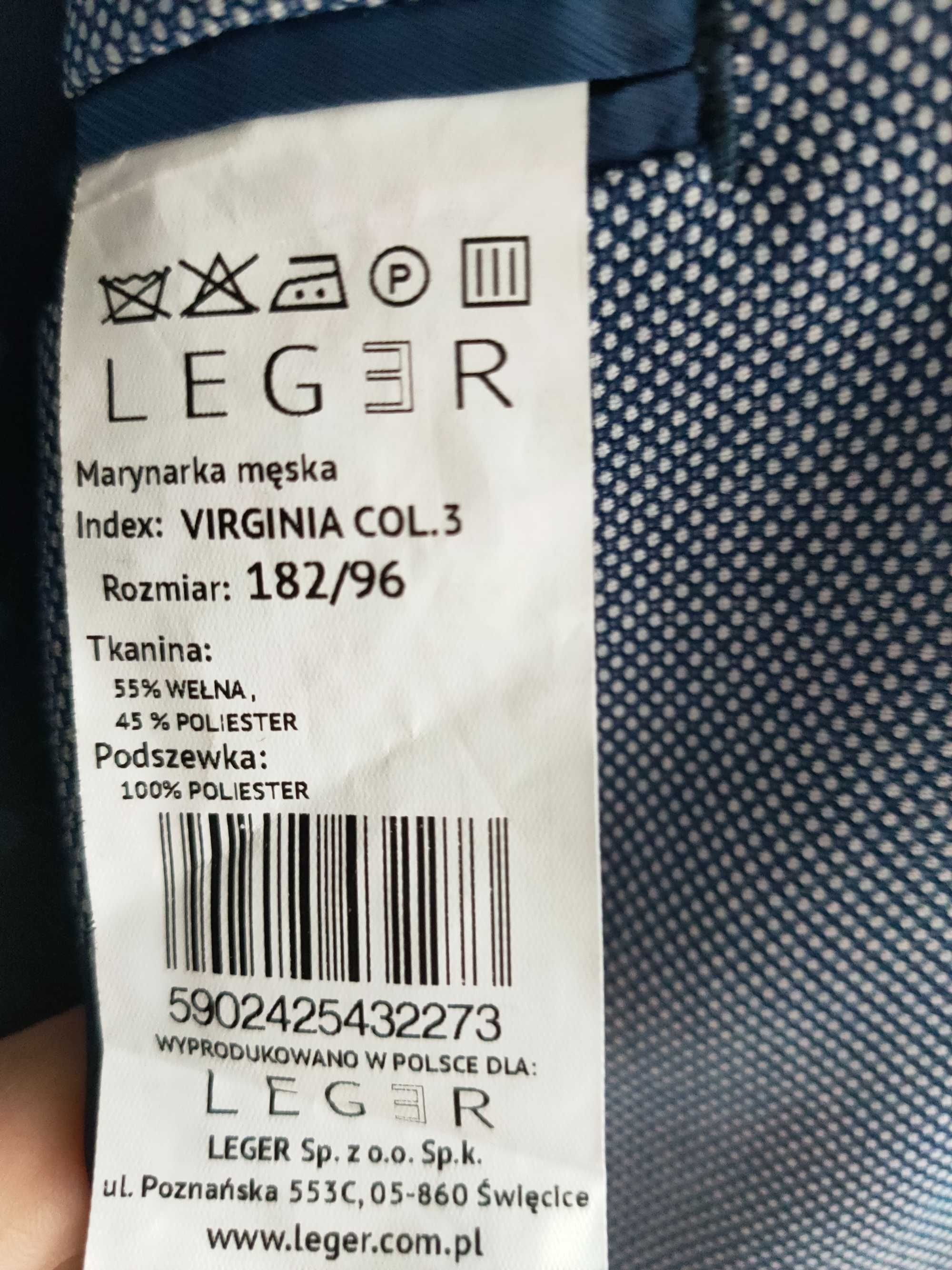 Marynarka męska LEGER Casual Virginia Cool 182/96