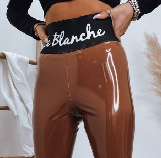 Legginsy lateksowe carmel La Blanche