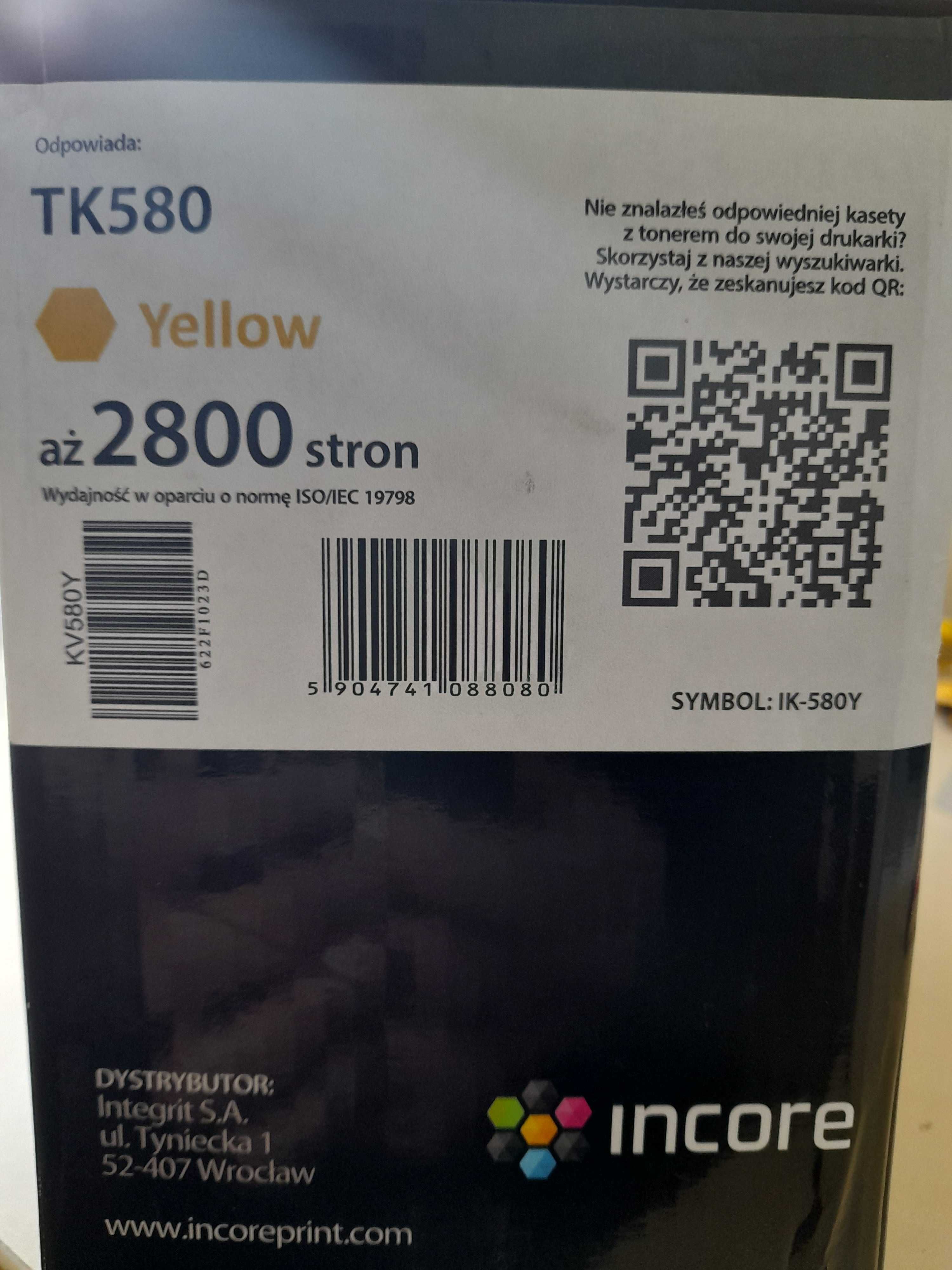 Toner Kyocera yellow TK580 NOWY , ORYGINALNY