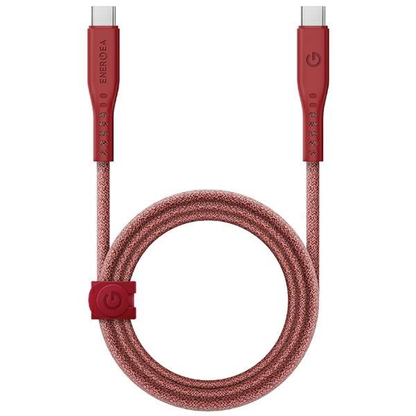 Energea Kabel Flow Usb-C - Usb-C 1.5M Czerwony/Red 240W 5A Pd Fast
