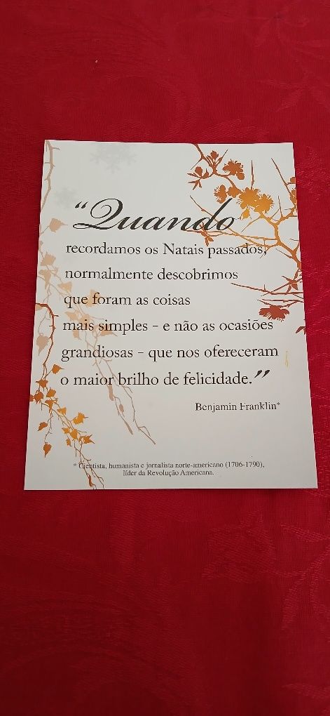 Postal com poema, de Natal, novo