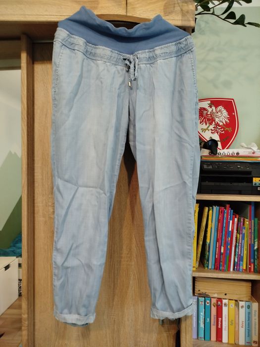 Spodnie ciążowe h&m 44 xxl długie ala jeansowe