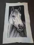Obraz koń haft krzyżykowy 21.5x43cm