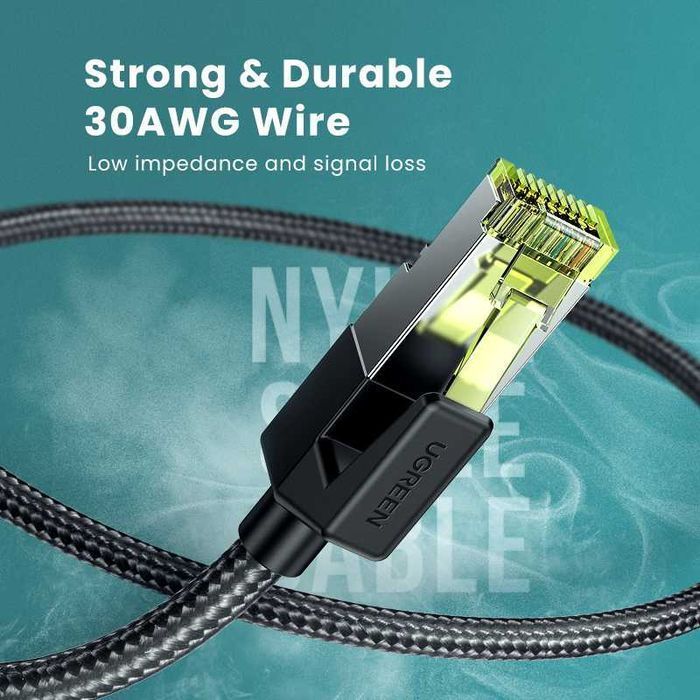 Кабель для роутера cat 7 Ugreen Ethernet патч-корд lan провод 1 / 5 м