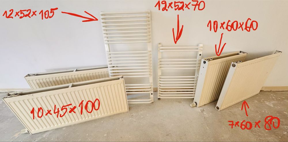 Grzejniki używane 8 sztuk  REZRWACJA