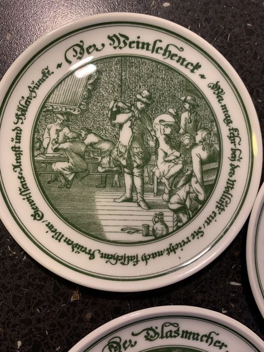 hutschenreuther набор подставок под стаканы « бирдекель» фарфор