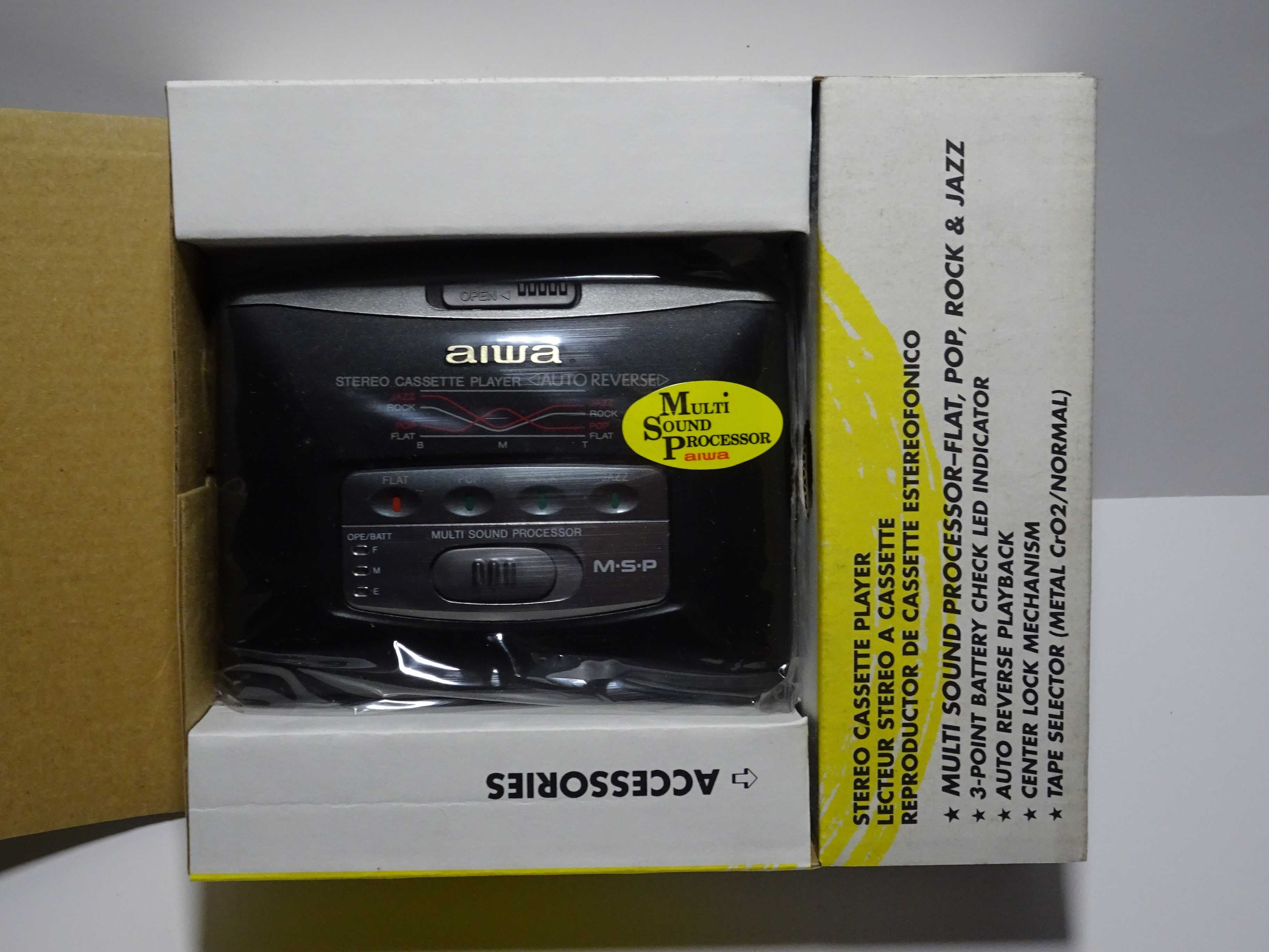 NOWY Walkman AIWA HS-GS242 (BK) Odtwarzacz Kasetowy MSP/ AR - 1998r.