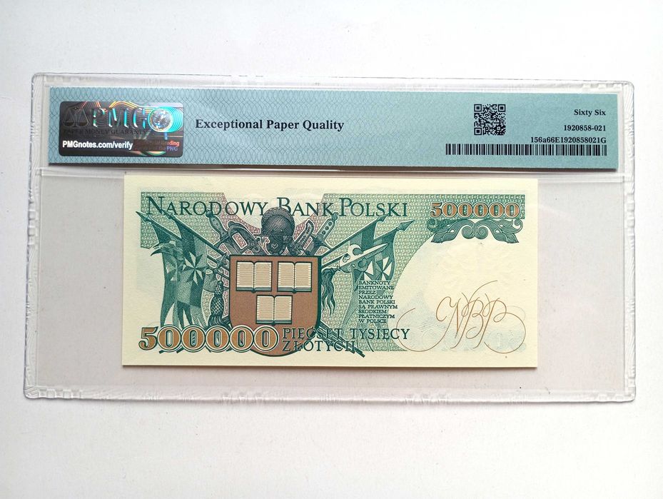 500000 zł 1990   -  K  -   UNC  PMG 66