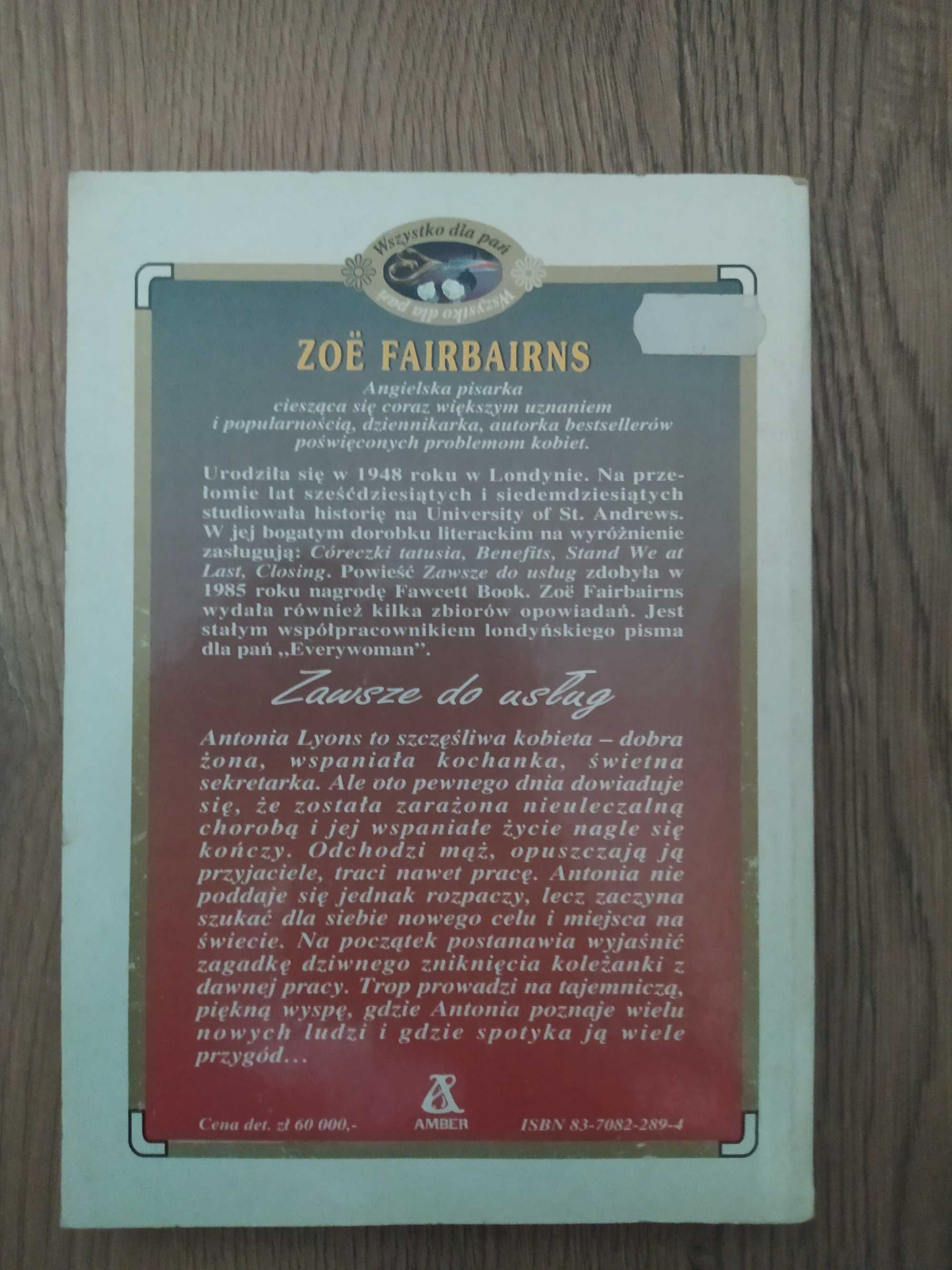 Zawsze do usług - Zoe Fairbairns