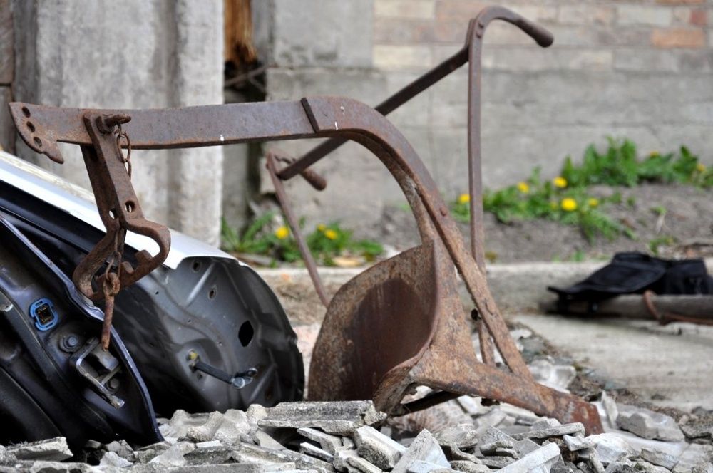 Zabytkowy Pług Konny Jednoskibowy Metalowy Unikatowy z czasów PRL