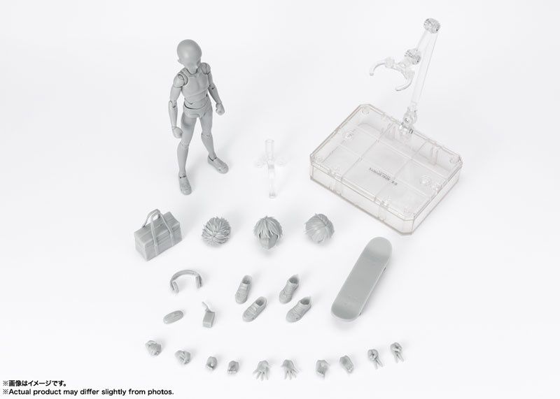 Аніме фігурка рухома сіра, ball-jointed action figure