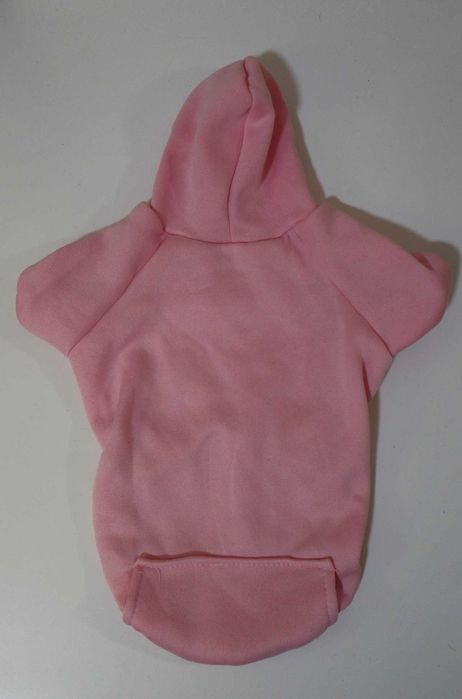 Roupinha Cão Pet Camisola Rosa c/ Capuz, S - 20x30cm