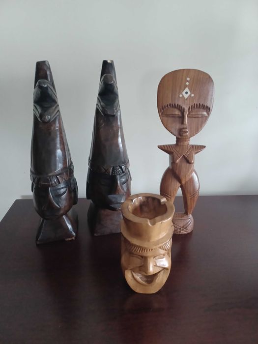 Estatuetas Peças em Madeira México, Cabo Verde, Angola e Filipinas