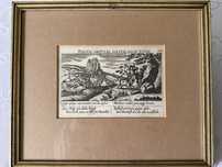 Rycina Antyczna z Maksymą Łacińską XVII Wiek Lata 1623 Daniel Meisner
