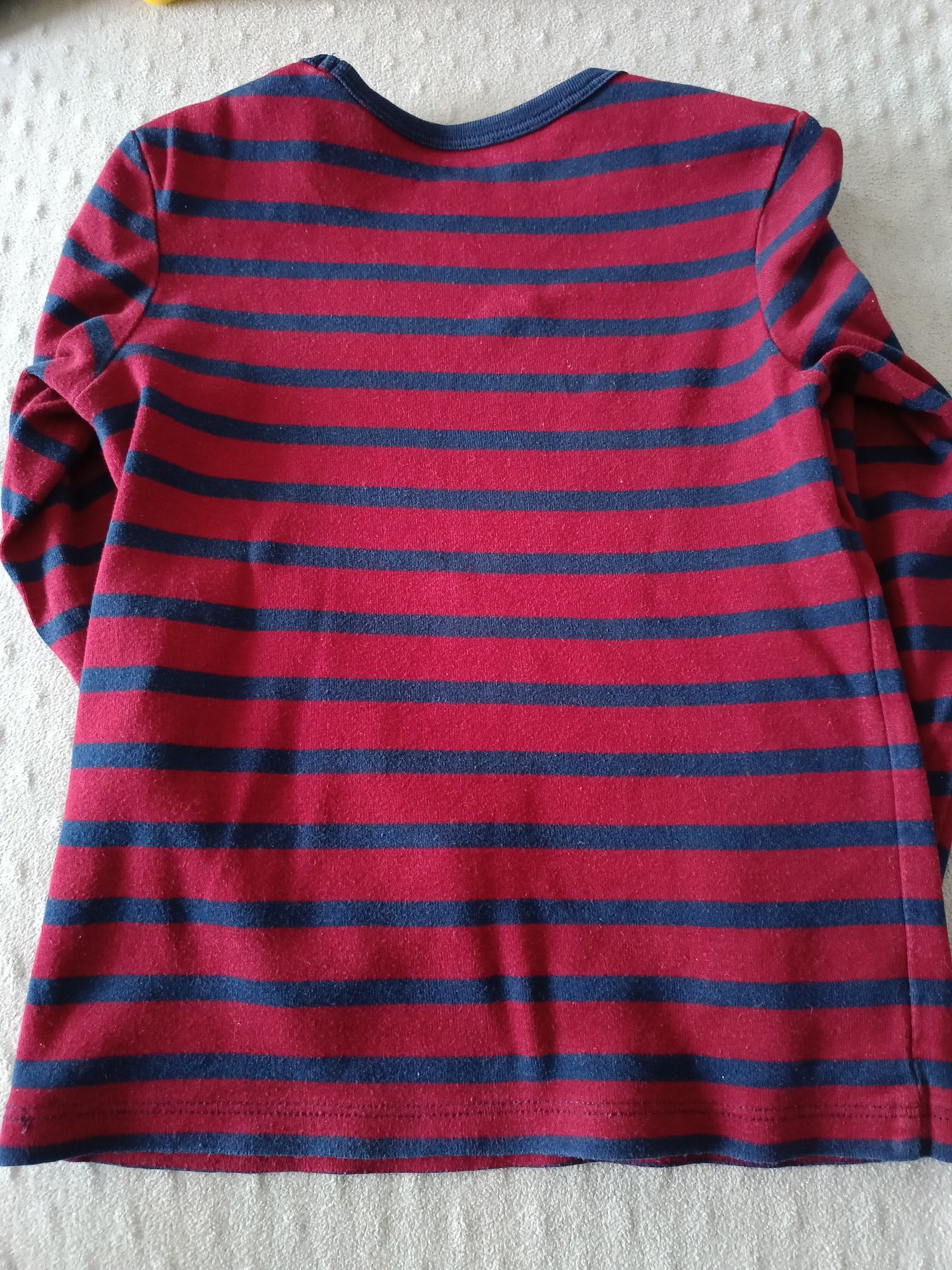 Bluzka z długim rękawem rozmiar 116 bawełniana w paski H&m