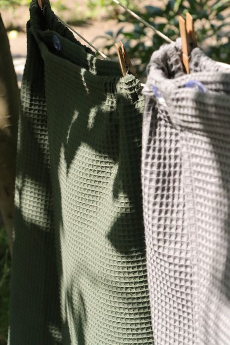 Kilt pareo damskie do sauny kolor szary