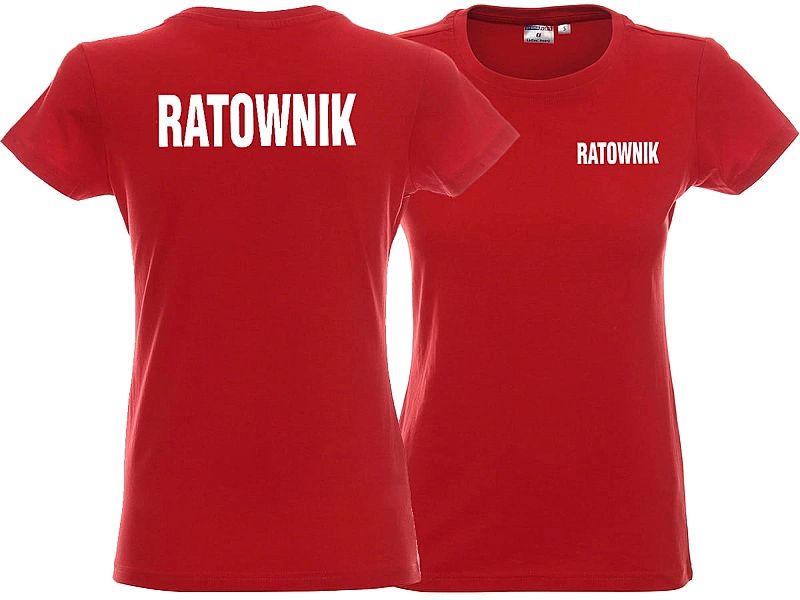 Koszulka damska Ratownik czerwona (xs)