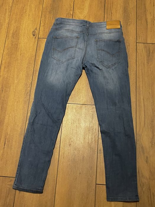 Niebieskie dżinsy skinny jeansy męskie