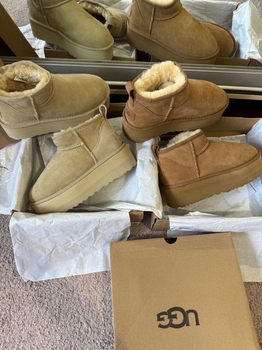 Угги Ugg mini 5см 37,38 натуральні з коробкою