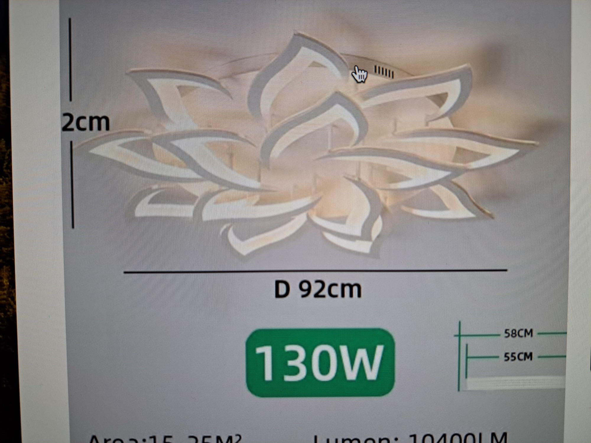 Baixa de preço entre sexta e sábado. Candeeiro Lustre de Led..