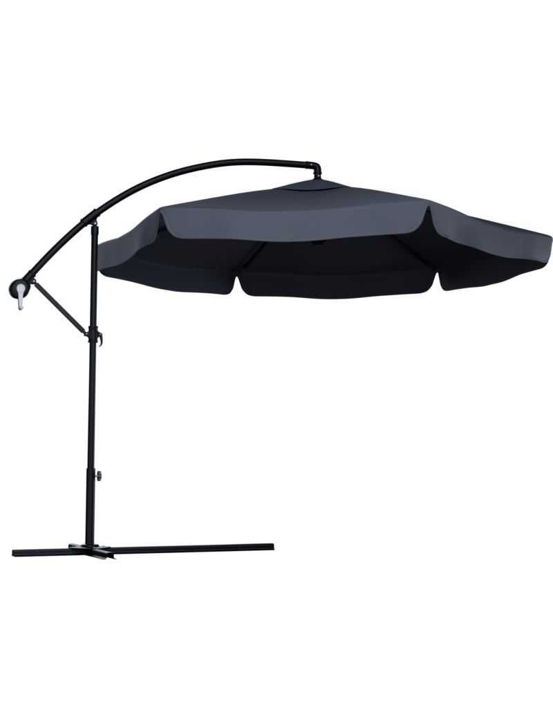 Parasol Ogrodowy Na Wysięgniku Duży Składany 350cm+ Pokrowiec 3 Kolory