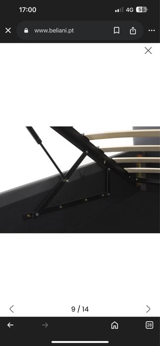 Cama de casal Beliani Sommier (Excelente estado)