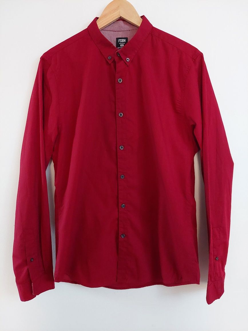 Ciemnoczerwona koszula męska NewYorker