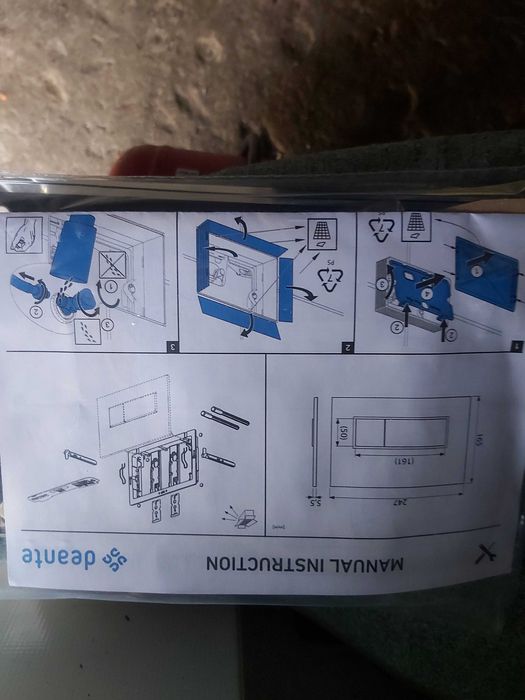 Przycisk chrom dante nowy