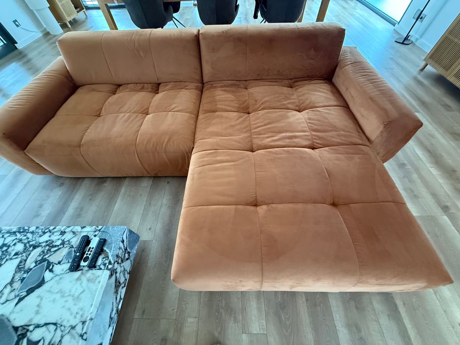 Sofá de canto/chaise longue – Schubiger Möbel (Suíça) – Excelente