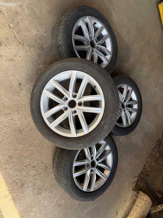 Alufelgi Kola Opony 205/55r16 91H Bridgestone 5x112 ET46 Audi VW Skoda