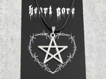 Heart Gore nowy wisiorek pentagram gwiazda gothic alternative HG53