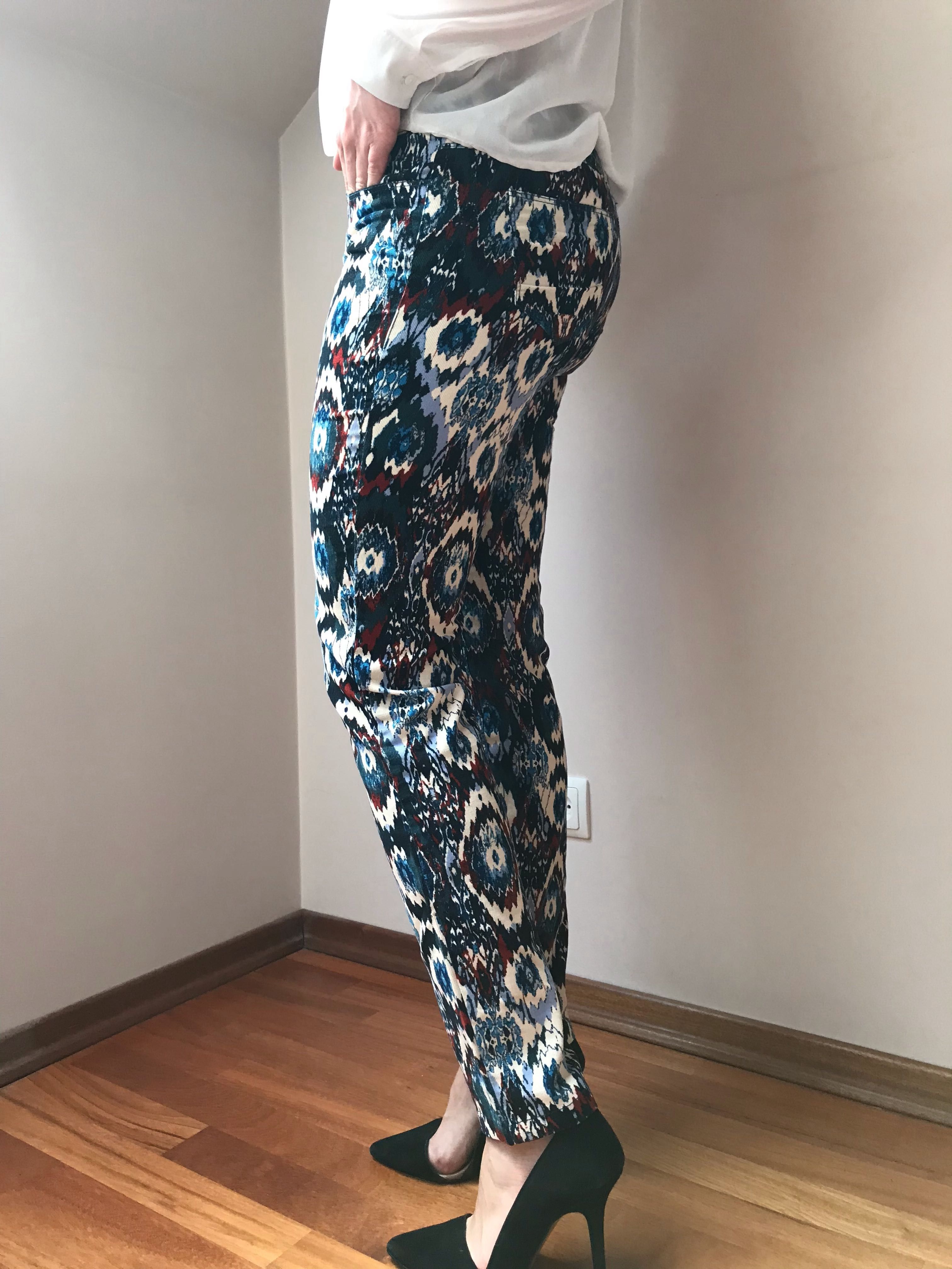 Zara spodnie w azteckie wzory M