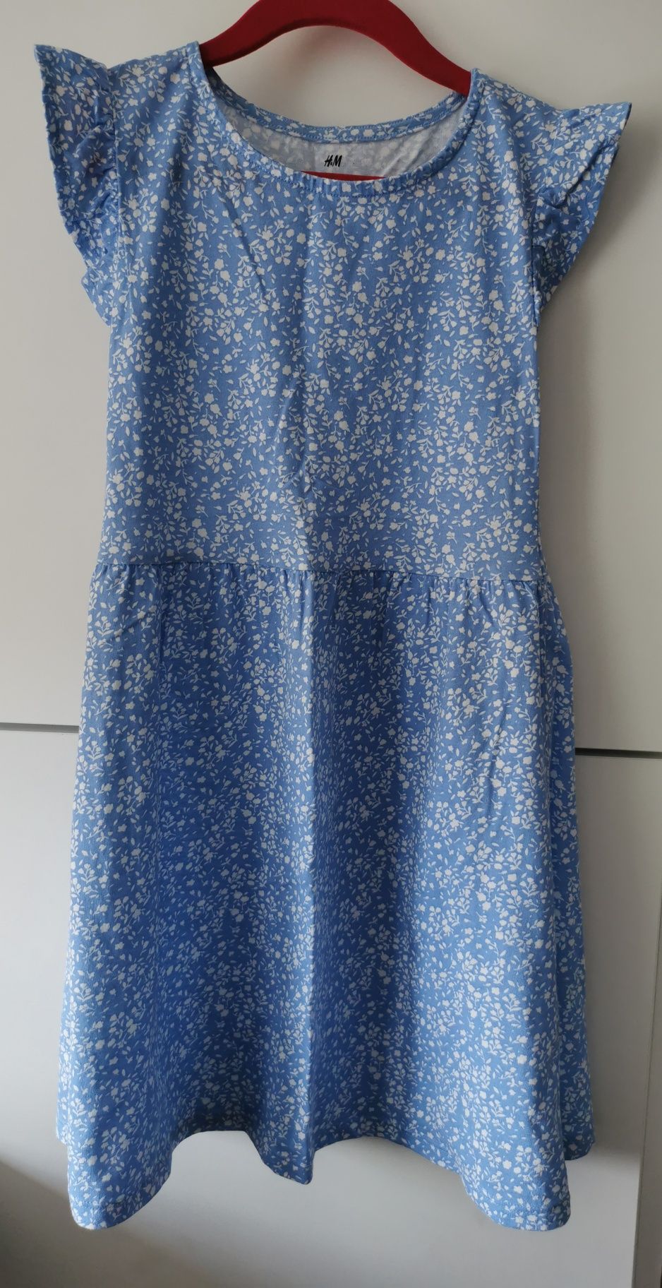 H&M Sukienka krótki rękaw, rozm. 122 - 128 cm