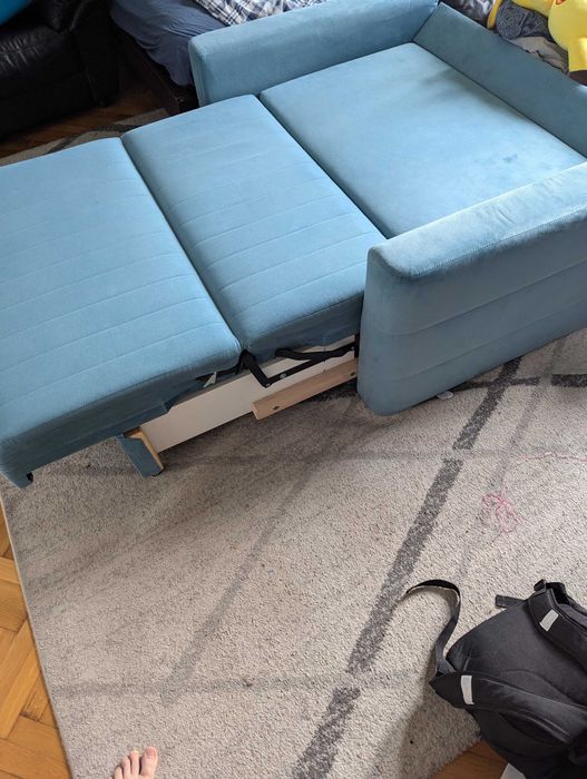 Sofa amerykanka niebieska DOMO 2 86x105x137